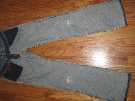 Old jeans to boyfriend jeans upcycle