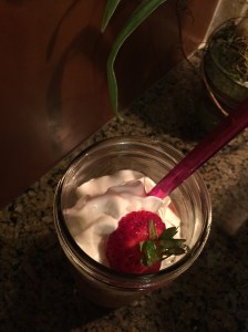 Chocolate Strawberry Breakfast Smoothie!